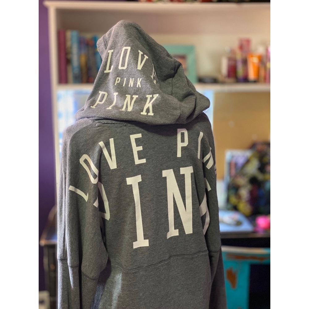 PINK VICTORIAS SECRET HOODED SWEATER